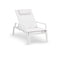 Diphano Selecta Deck chair Transat avec repose-pieds et accoudoirs alu White AF08 + Toile simple White T008 