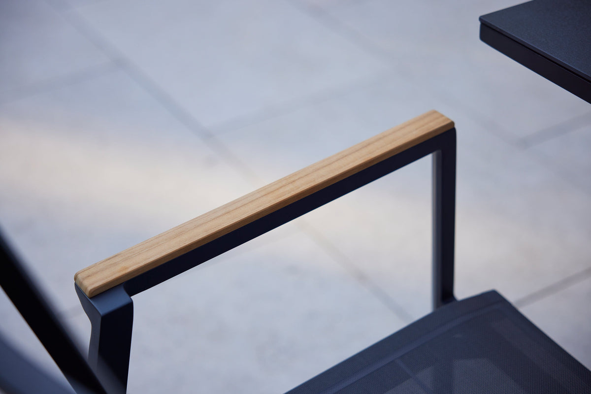 Diphano Selecta Fauteuil repas avec accoudoirs en teck
