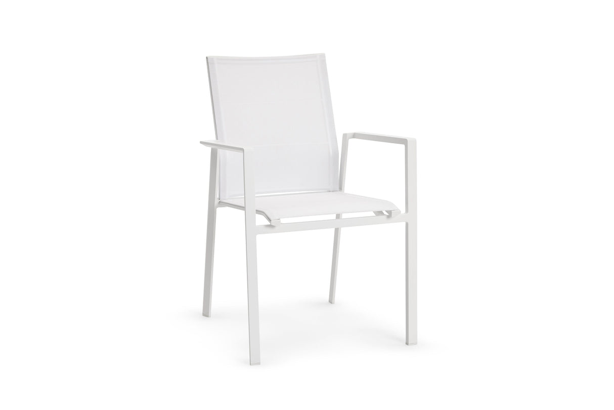 Diphano Selecta Fauteuil repas White AF08 + Toile Batyline White T008