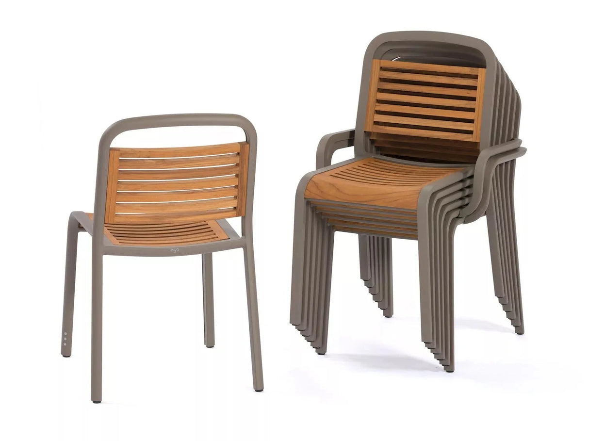 Ego Paris Marumi Chaise repas empilable Teck