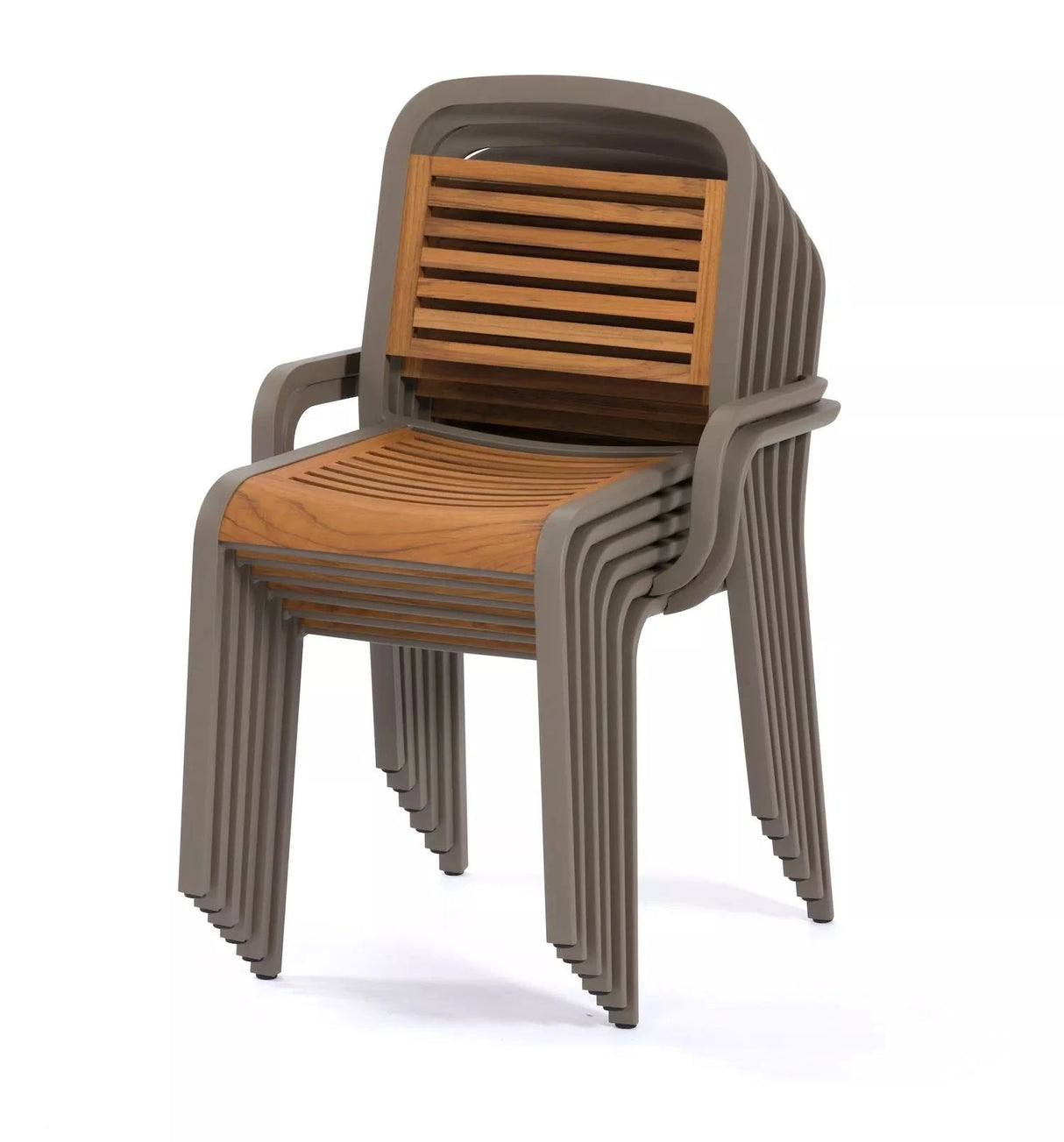 Ego Paris Marumi Chaise repas empilable Teck