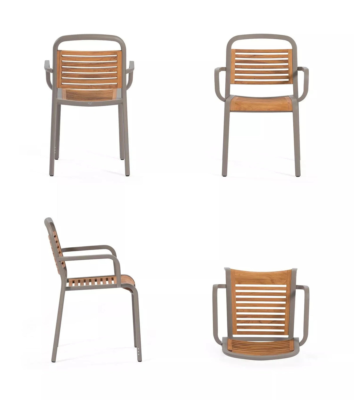 Ego Paris Marumi Fauteuil repas empilable Teck