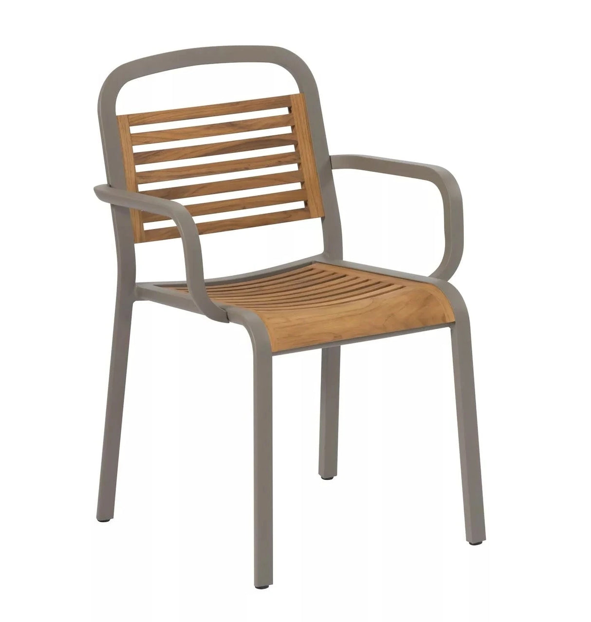 Ego Paris Marumi Fauteuil repas empilable Teck