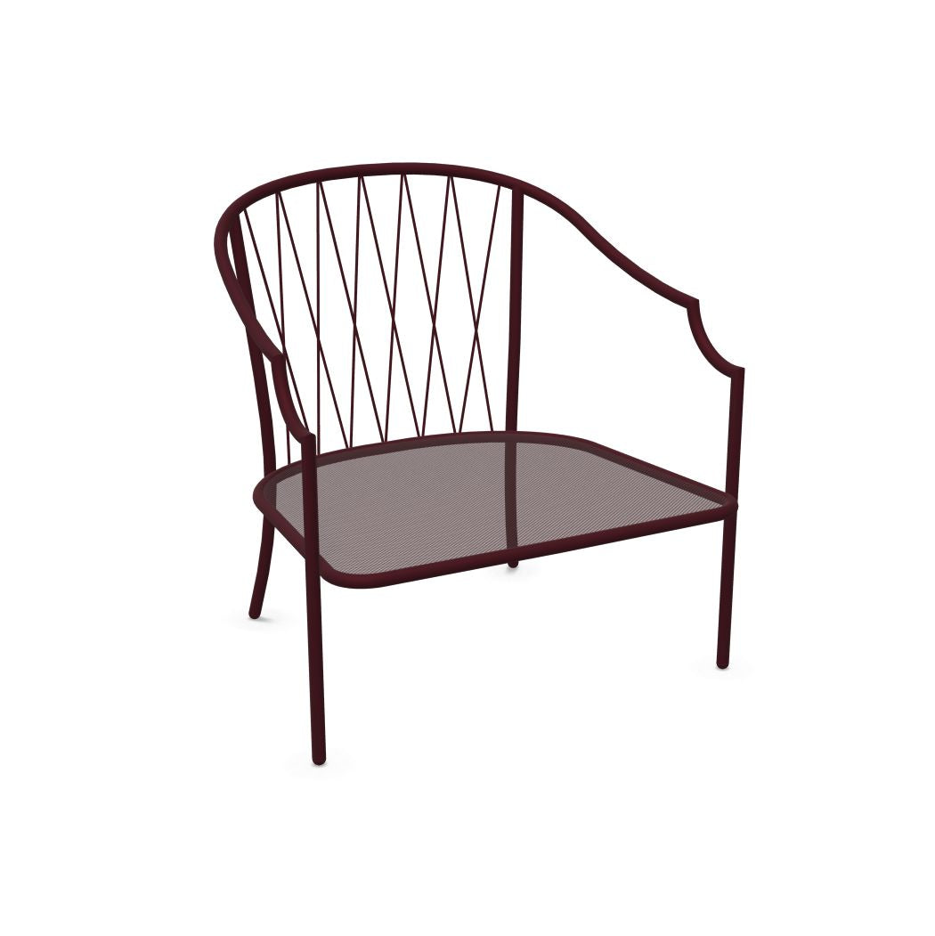 Emu 1204 Como Fauteuil Club Lounge, coussins non inclus Intense Red 46