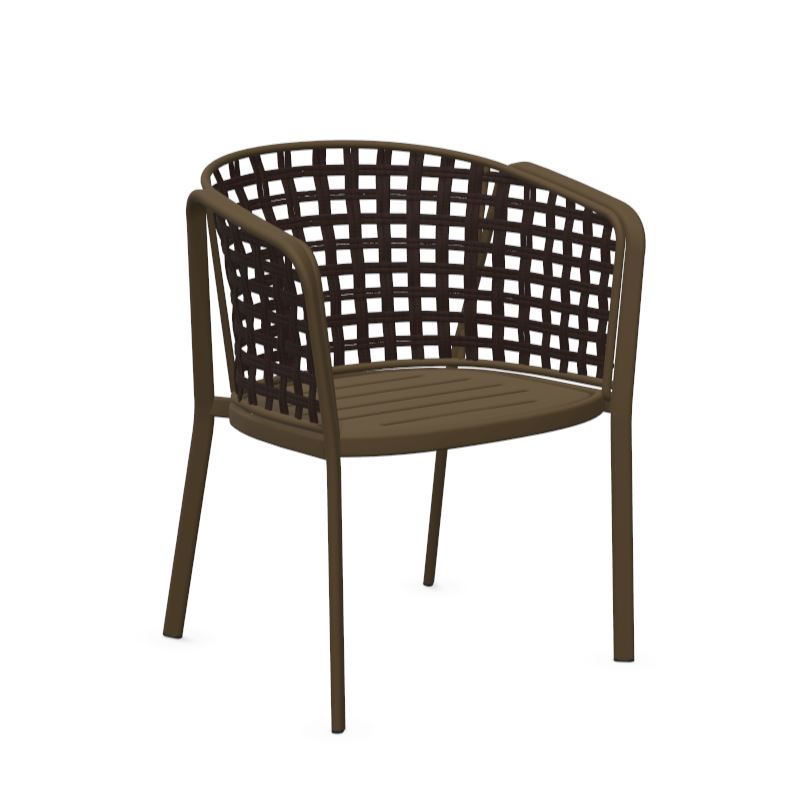 Emu 1213 Carousel Fauteuil Alu-Square Twist Rope Indian Brown 41 / Corde Melange Brown 19