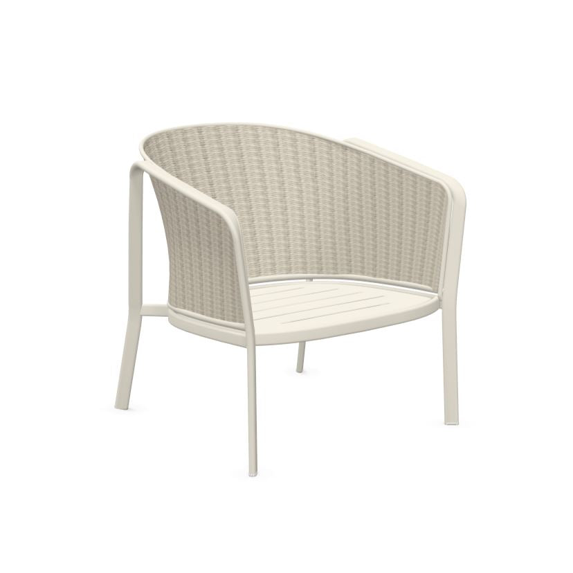 Emu 1216 Carousel Fauteuil Club Lounge Alu-Thick Twist Rope Matt White 23 / Corde Melange Ivory 12