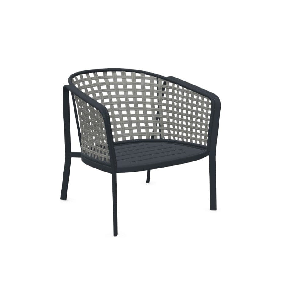 Emu 1217 Carousel Fauteuil Club Alu-Square Twist Rope Antique Iron 22 / Corde Melange Grey 18