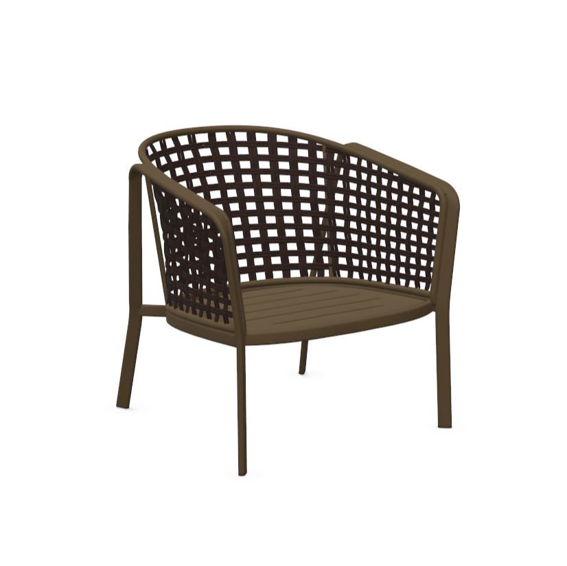 Emu 1217 Carousel Fauteuil Club Alu-Square Twist Rope Indian Brown 41 / Corde Melange Brown 19