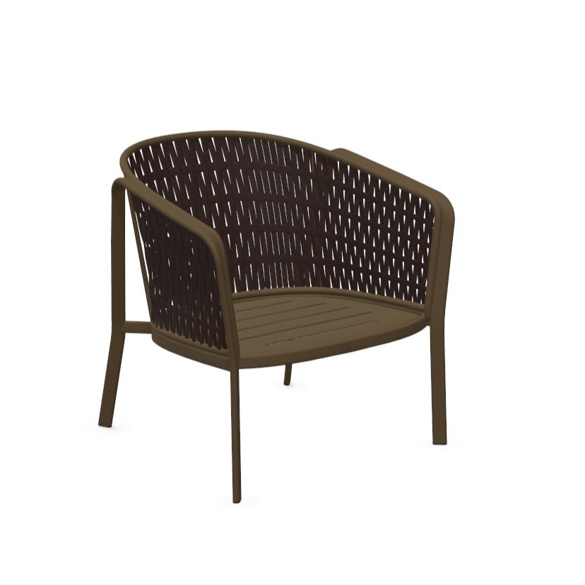 Emu 1218 Carousel Fauteuil Club Alu-Flat Rope Indian Brown 41 / Corde Melange Brown 19