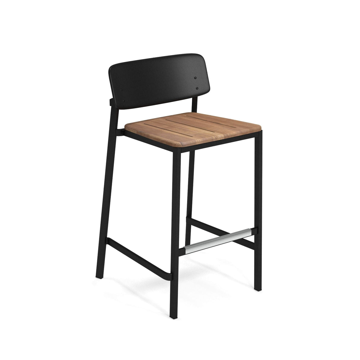 Emu 253 Shine Tabouret de bar assise en teck Black 24