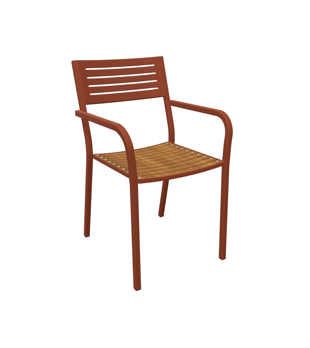 Emu 267 Segno Fauteuil avec Assise Teck Maple Red 26 / Teck