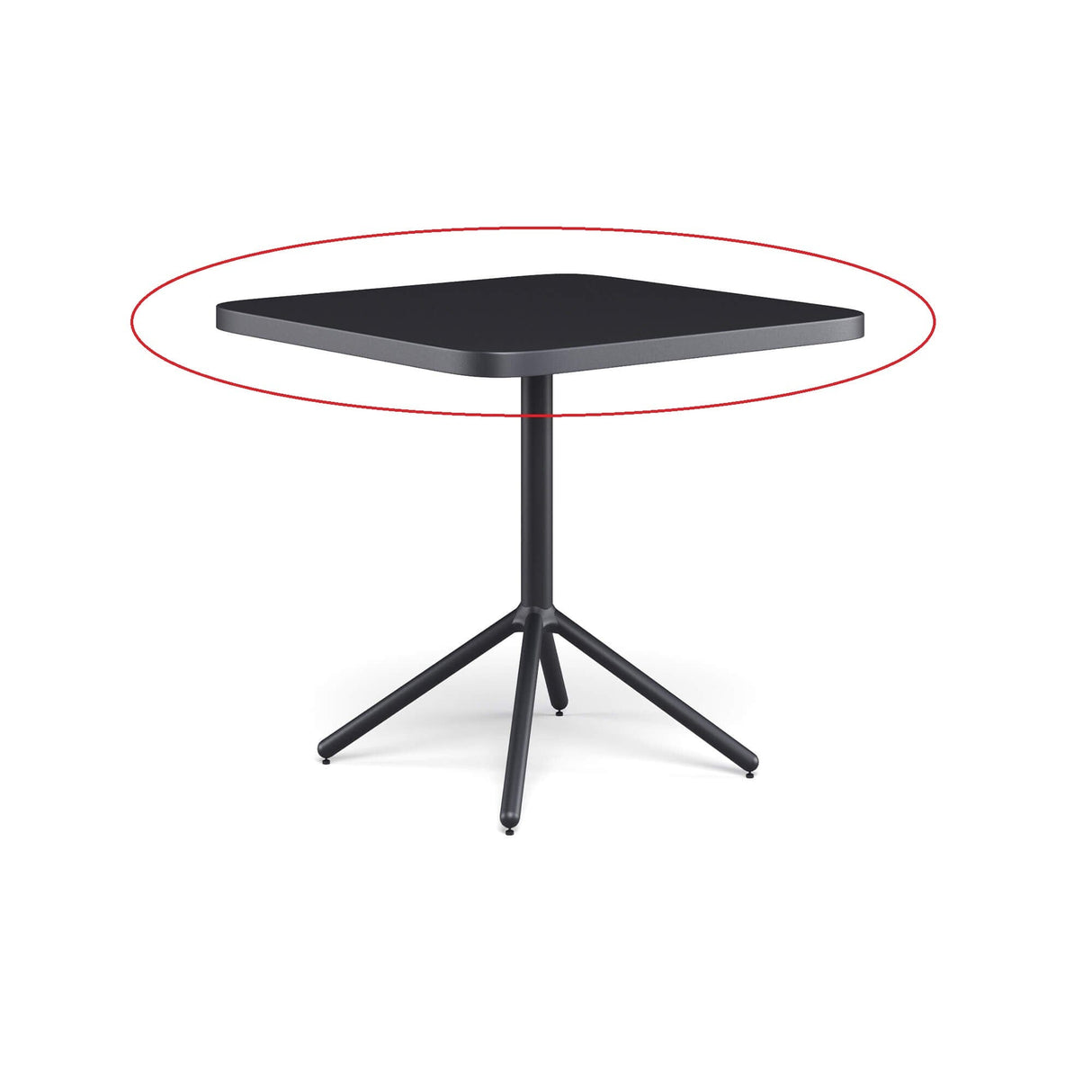 Emu 286 Grace Plateau de table 80x80cm Bords carrés