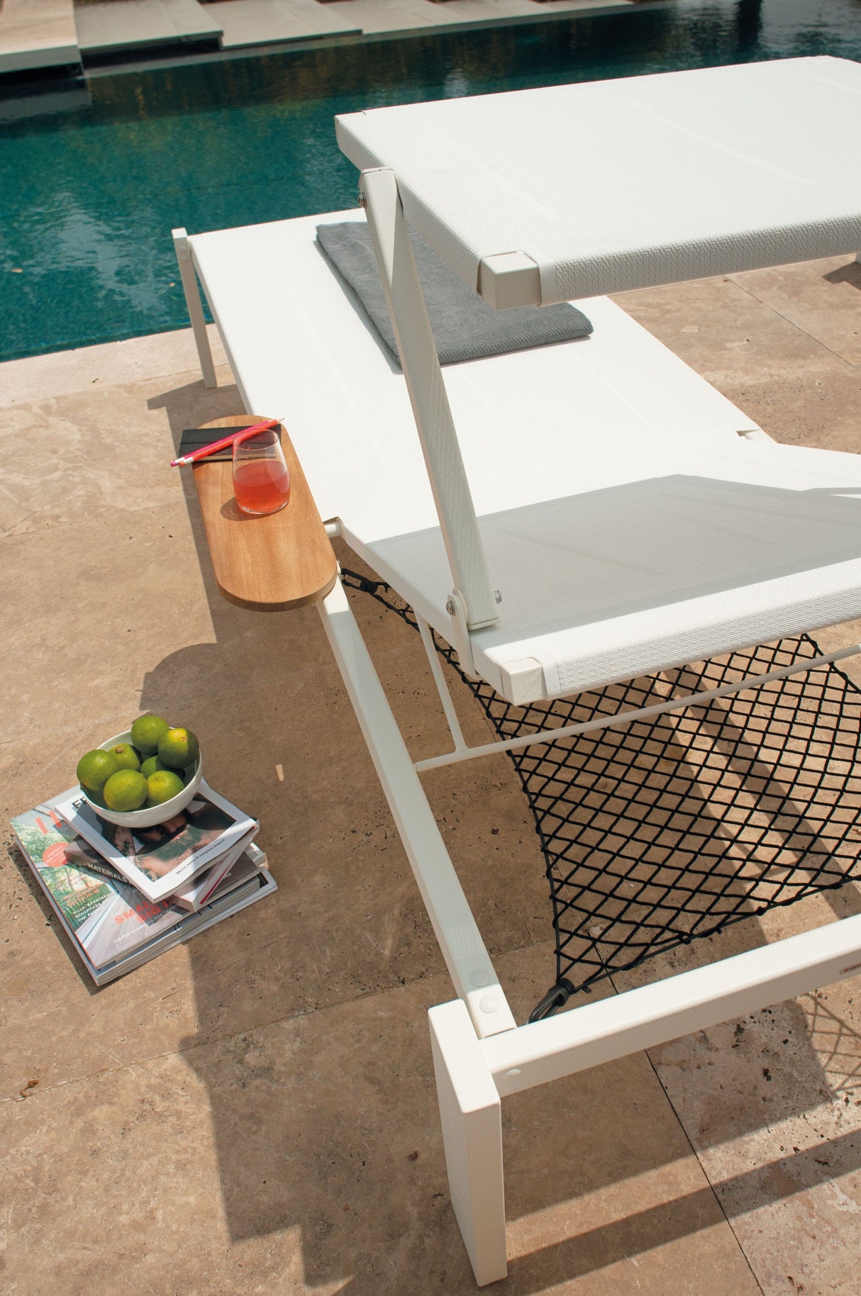 Emu 295B Accoudoirs Teck pour Chaise Longue