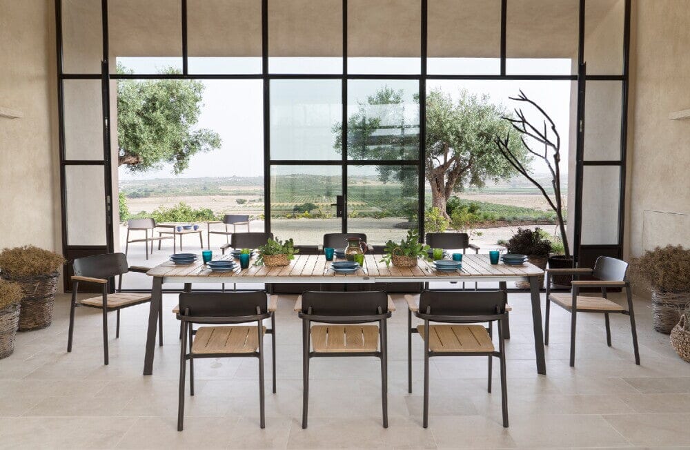 Emu 296 Shine Table repas à rallonges 180+56+56 x 100cm