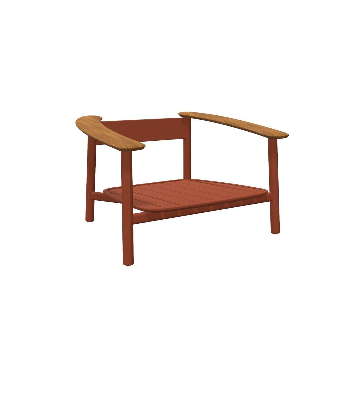 Emu 6045 Twins Fauteuil Lounge 1-Seater Alu Teak - coussins non inclus Maple Red 26