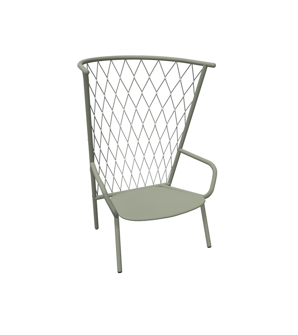 Emu 627 Nef Fauteuil Club Lounge Haut dossier Grey Green 37 / Rope Dark Grey 30