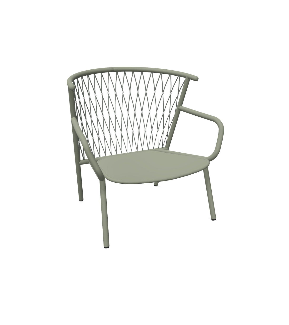 Emu 628 Nef Fauteuil Club Lounge bas dossier Grey Green 37 / Rope Dark Grey 30