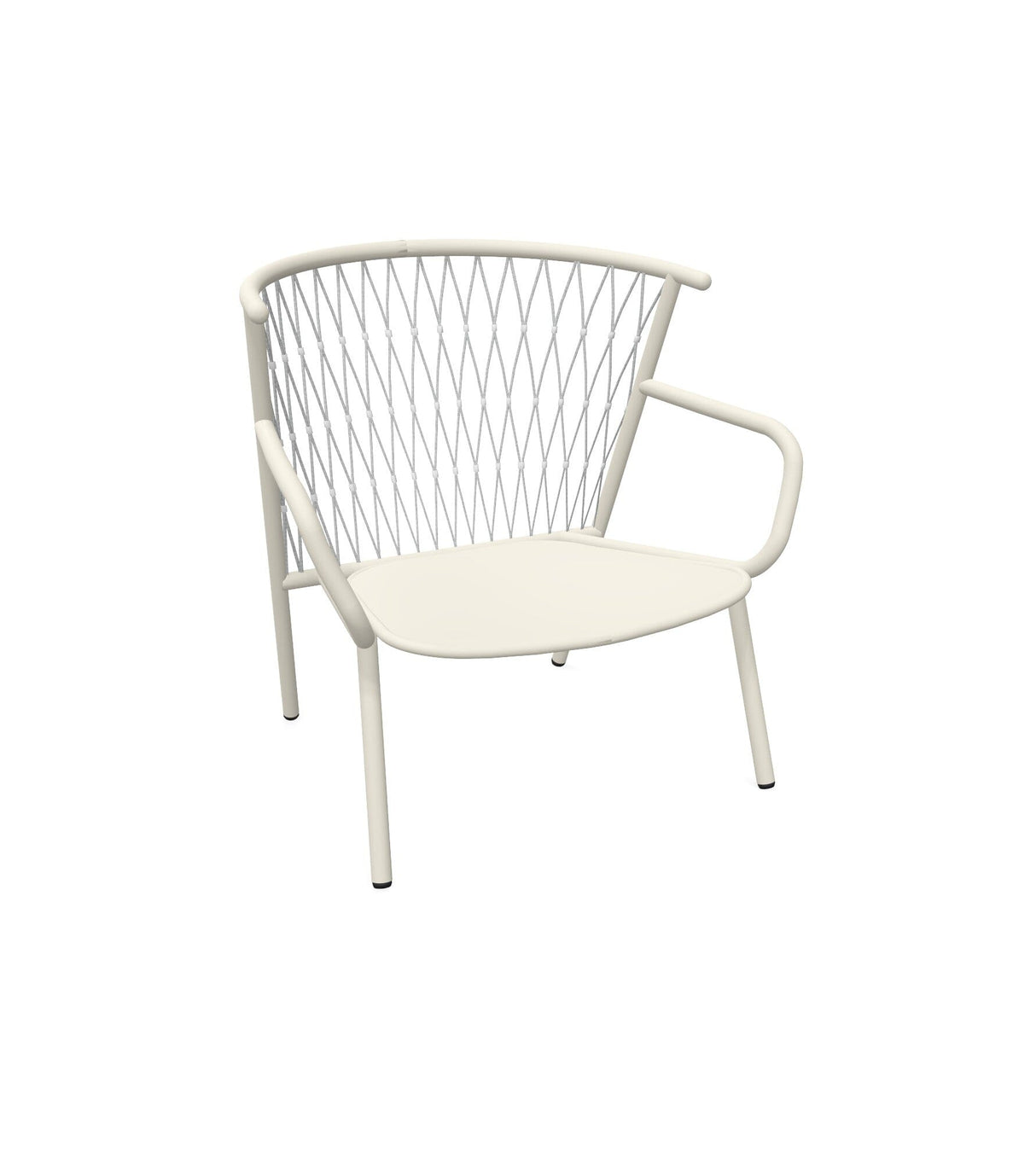 Emu 628 Nef Fauteuil Club Lounge bas dossier Matt White 23 / Rope Light Grey 32