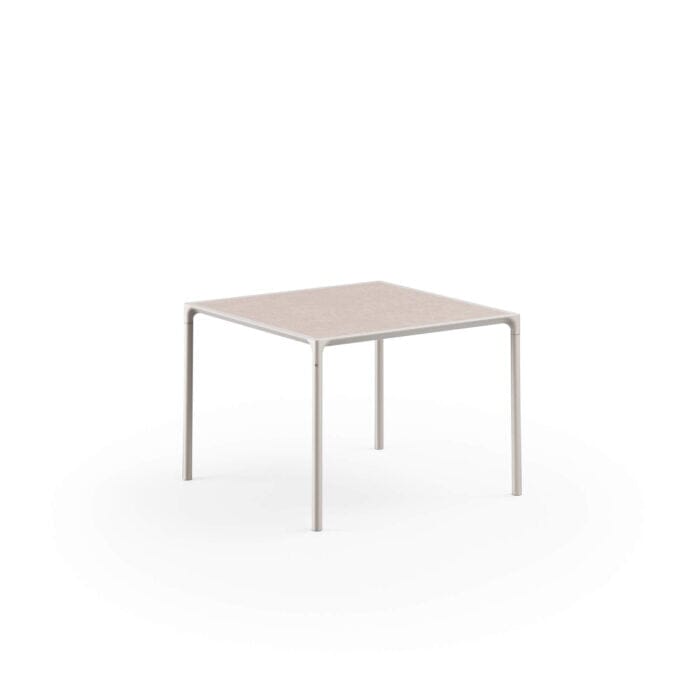 Emu 720 Terramare Table repas 103x103cm Matt White 23 / Gres Salt 51