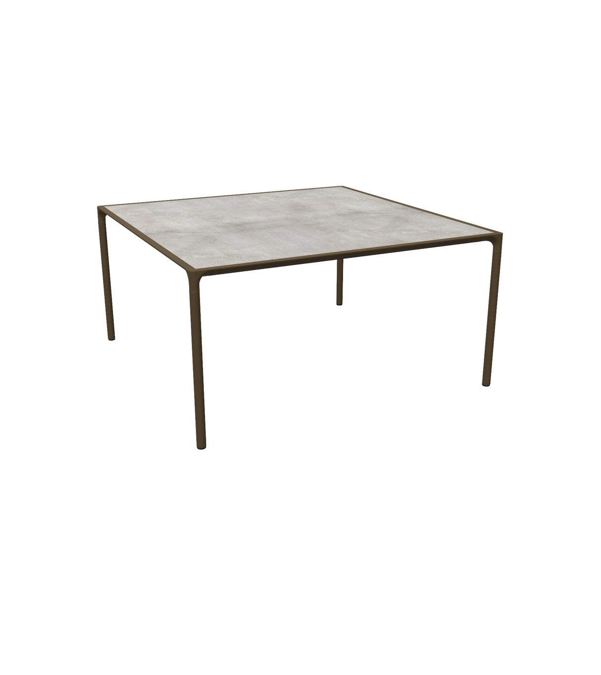 Emu 724 Terramare Table repas 150x150cm Indian Brown 41 / Gres Lead 53