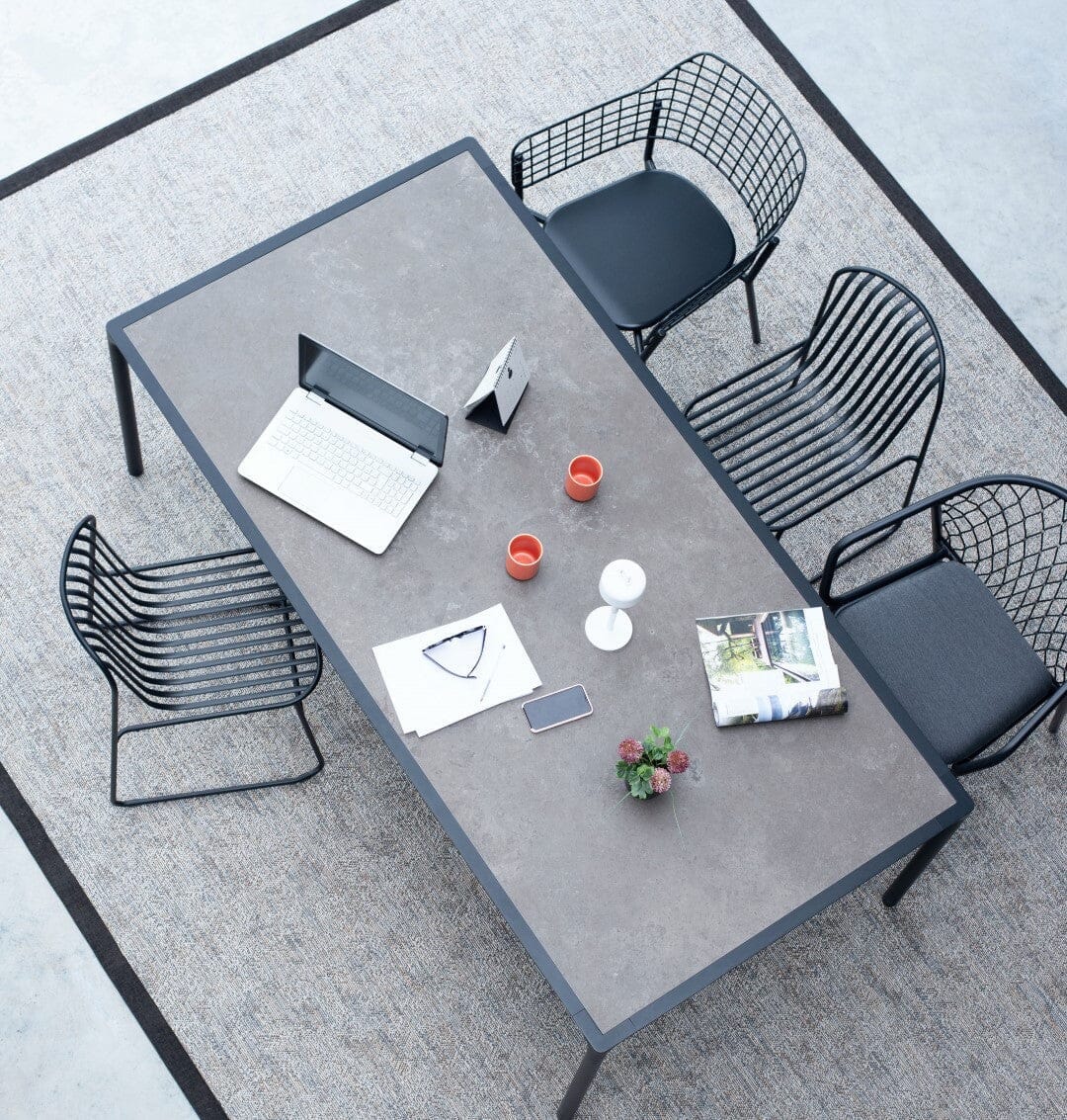 Emu 725 Terramare Table repas 203x103cm avec plateau céramique