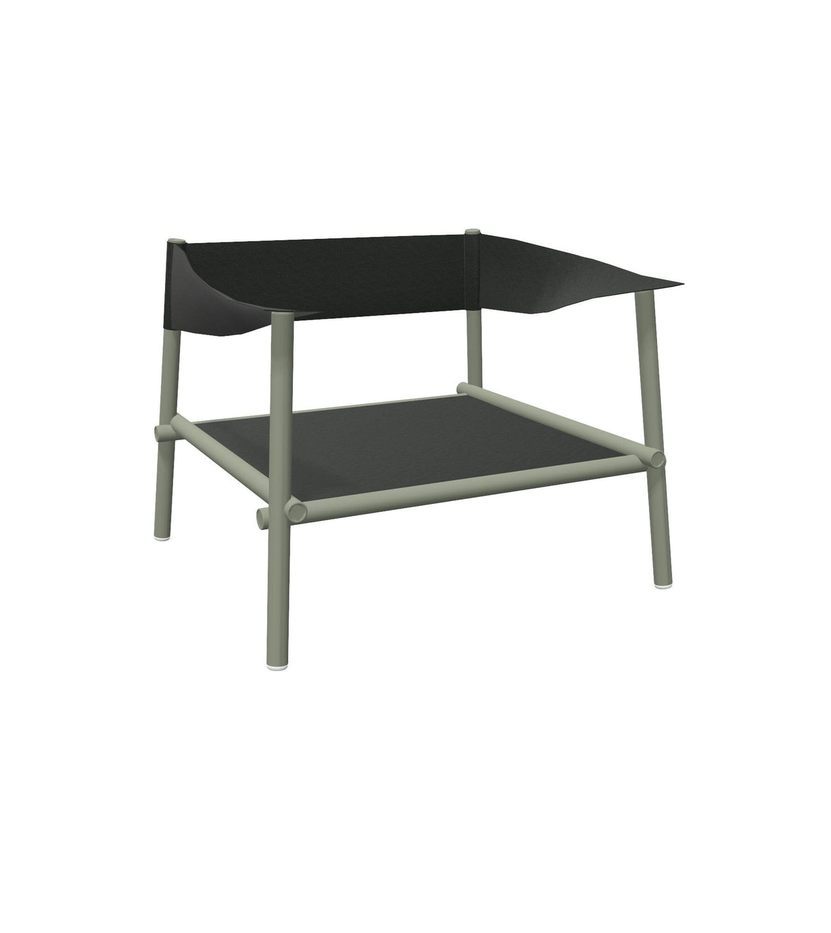 Emu 729 Terramare Structure Fauteuil Club Lounge, coussins en sus Grey Green 37 / Grey Green 200/94