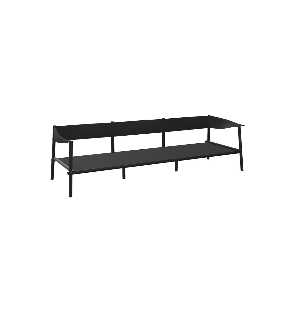 Emu 731 Terramare Structure Canapé 3 places Lounge, coussins en sus Black 24 / Black 200/95