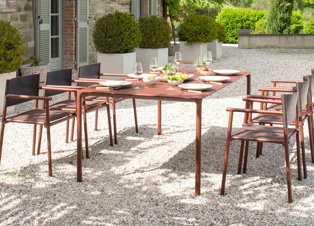 Emu 738 Terramare Table repas 203x103cm avec plateau aluminium