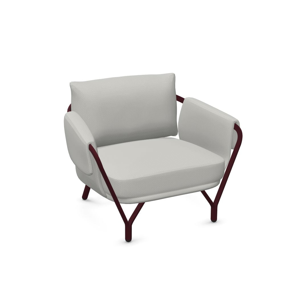 Emu 9045 Angel Fauteuil Club Lounge, coussins non inclus Intense Red 46