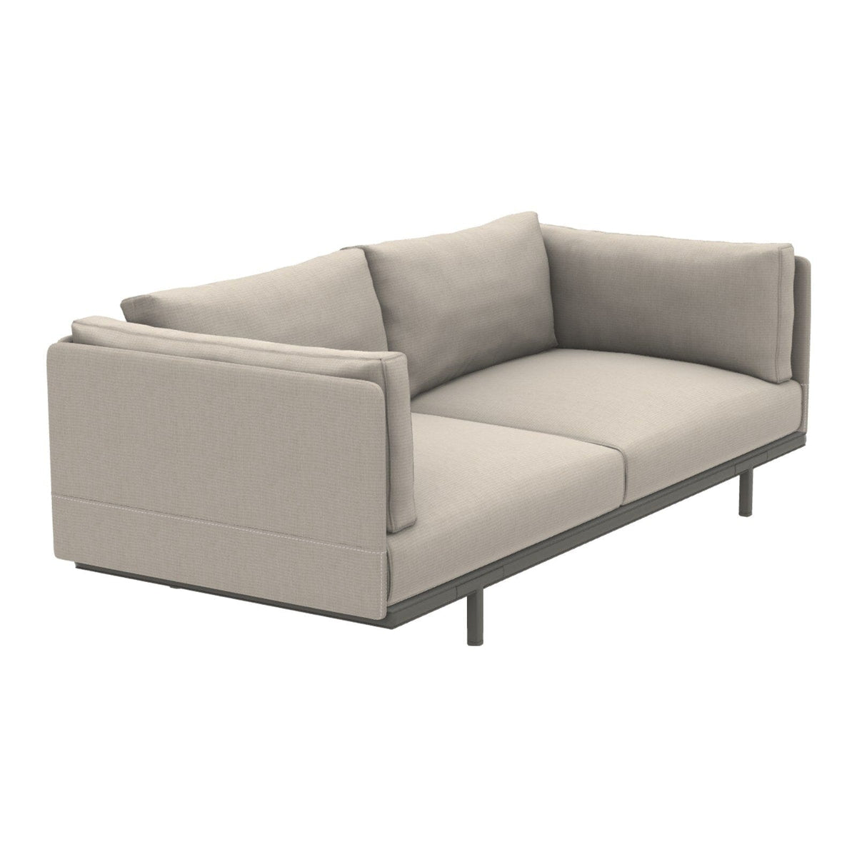 Ethimo Baia Canapé XL avec coussins Alu Mud Grey Maiorca
