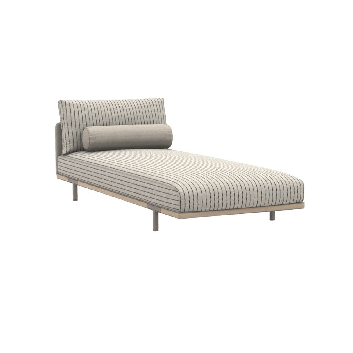 Ethimo Baia Chaise longue Alu Silver + Accoya Navy / Maiorca