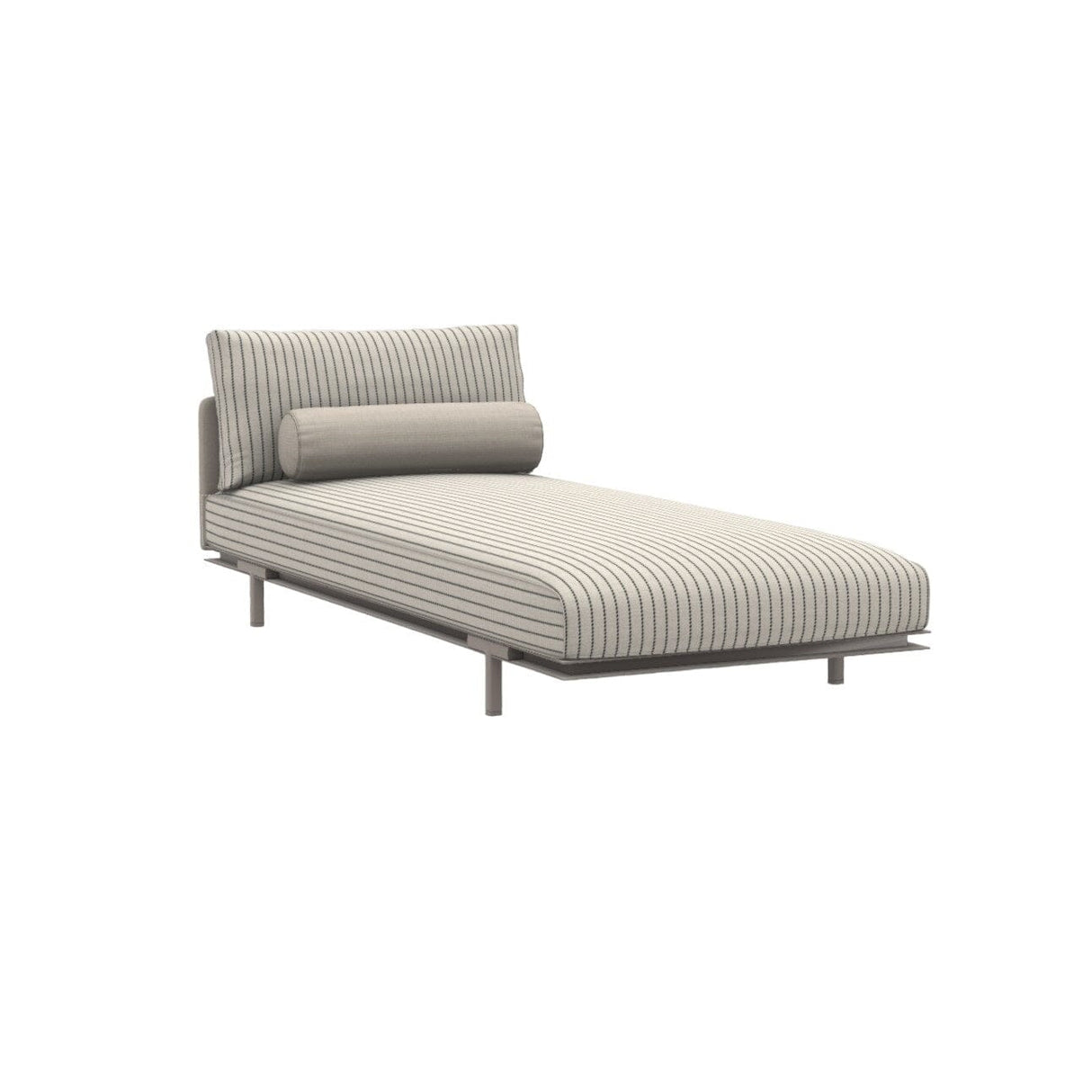Ethimo Baia Chaise longue Alu Silver Navy / Maiorca