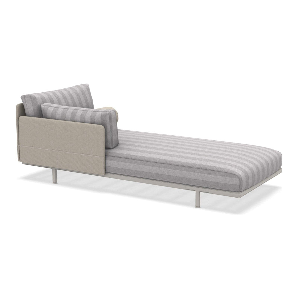 Ethimo Baia Daybed Méridienne gauche/droite avec coussins Alu Limestone White Cruise / Maiorca Droit