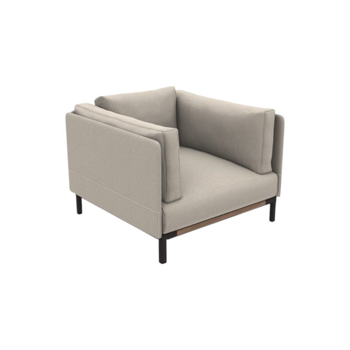 Ethimo Baia Fauteuil Club Lounge Alu Carbon + Teak Maiorca