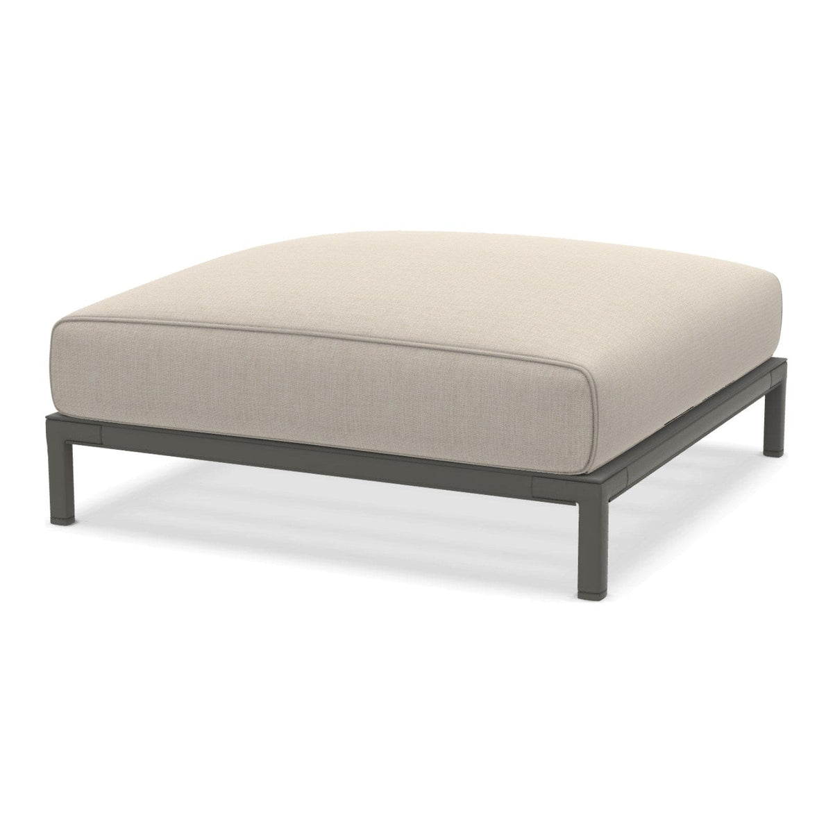 Ethimo Baia Pouf 90x90cm avec coussin Alu Mud Grey Maiorca