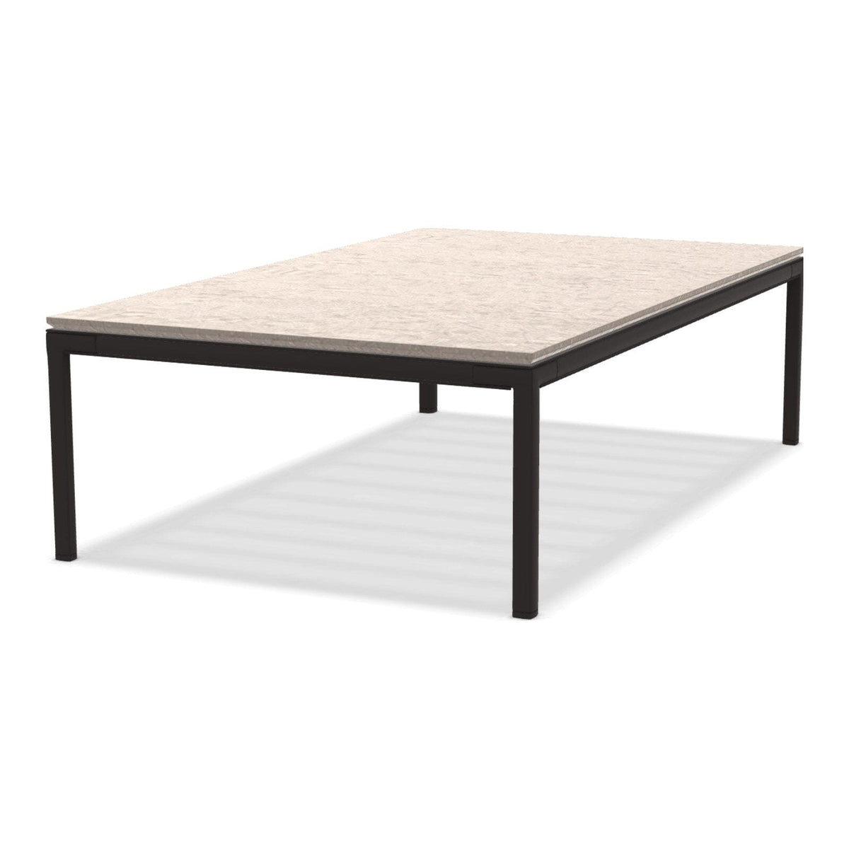 Ethimo Baia Table basse 150x90cm h:43cm Alu Carbon Lavastone Bone White