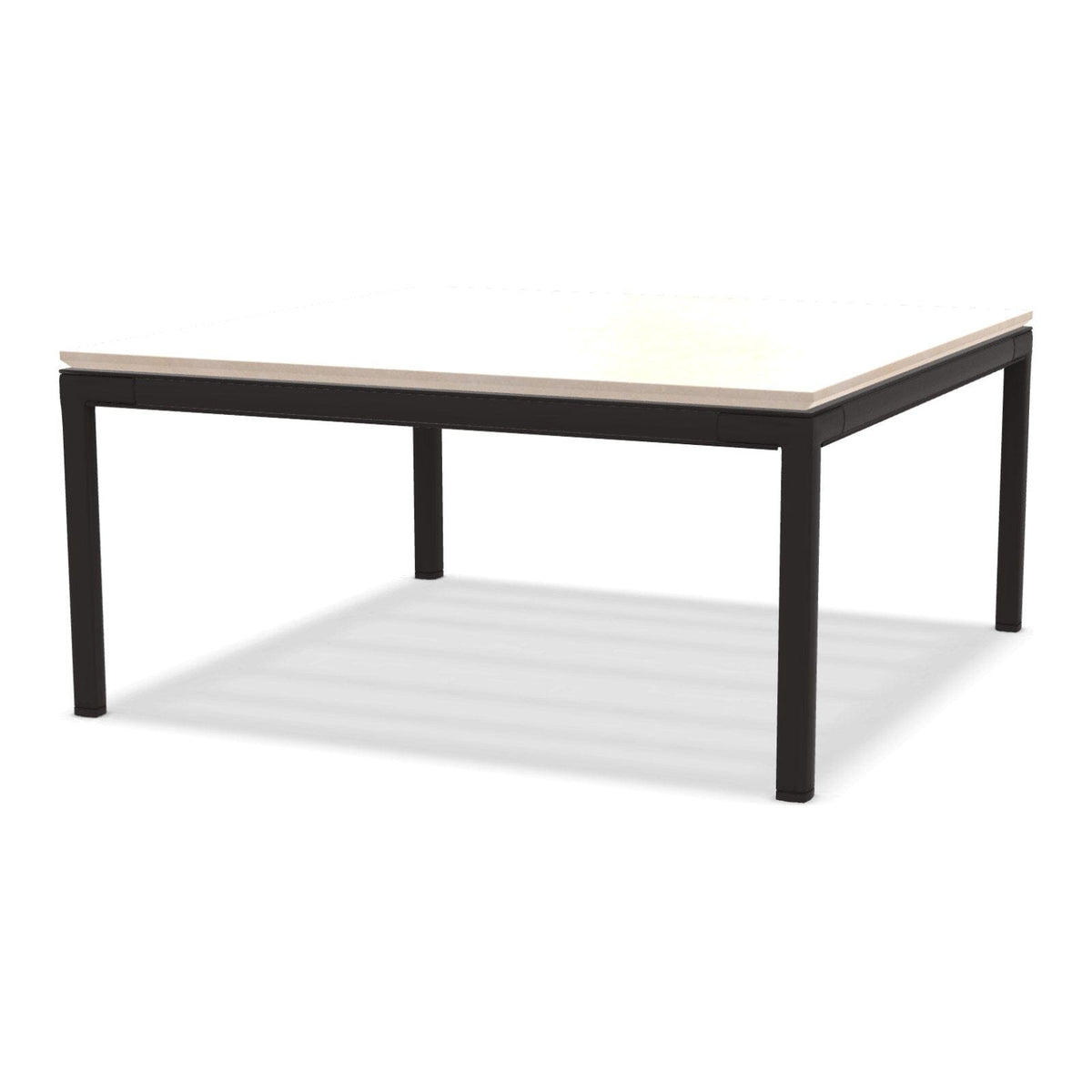 Ethimo Baia Table basse 90x90cm h:43cm Alu Carbon Travertino Matt
