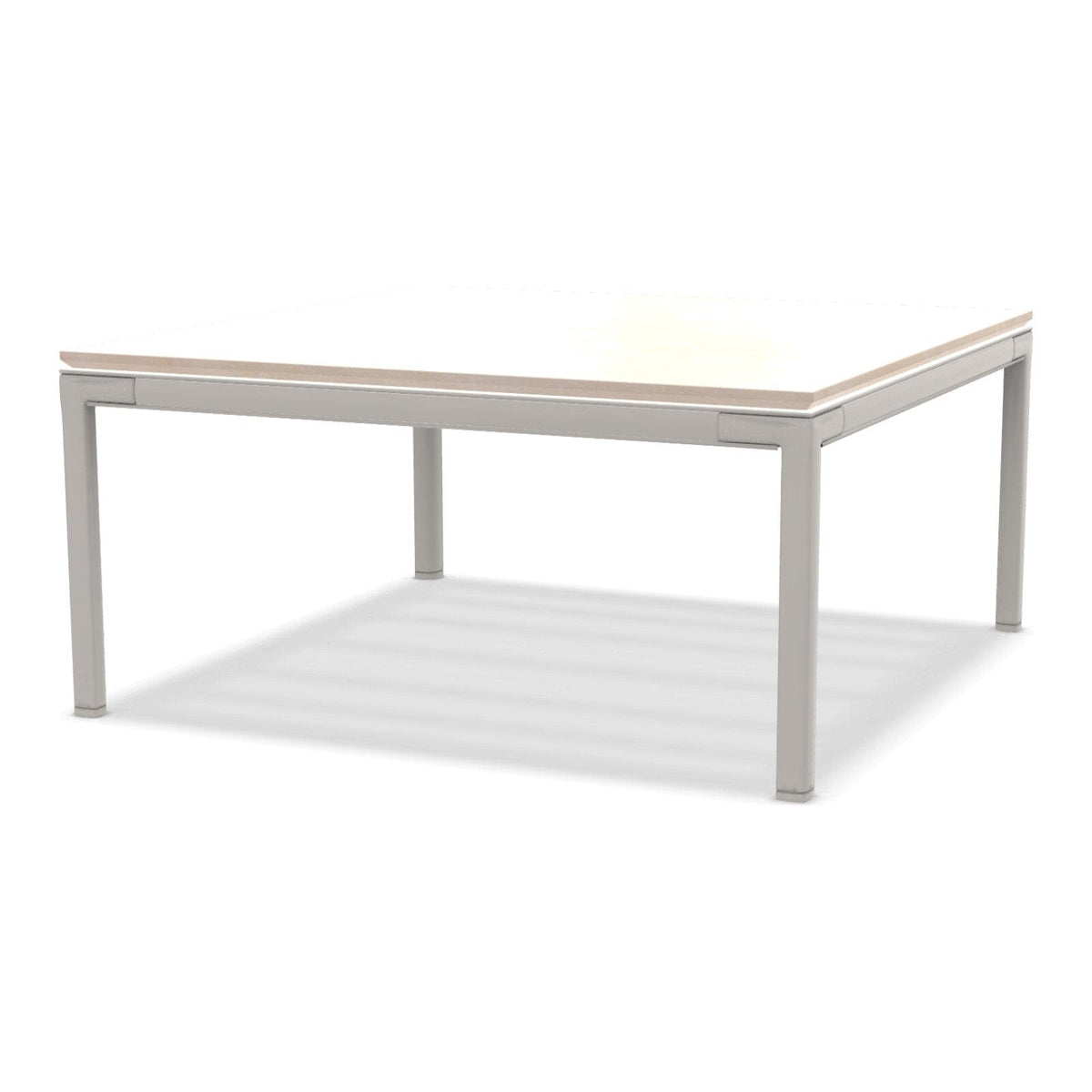 Ethimo Baia Table basse 90x90cm h:43cm Alu Limestone White Travertino Matt