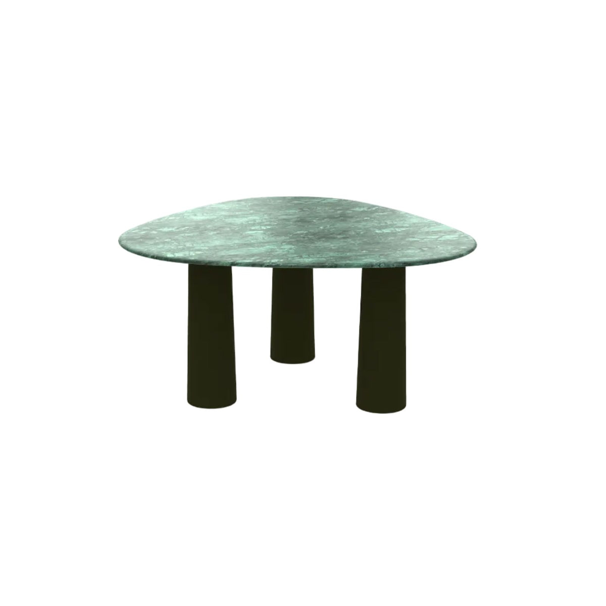Ethimo Bold Table repas 150x150cm h:74cm Verde Guatemala / Concrete Green