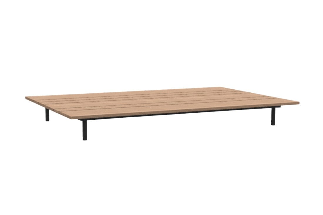 Ethimo Calipso Module 180x120cm, Coussins en sus Dark Grey + Natural Teak