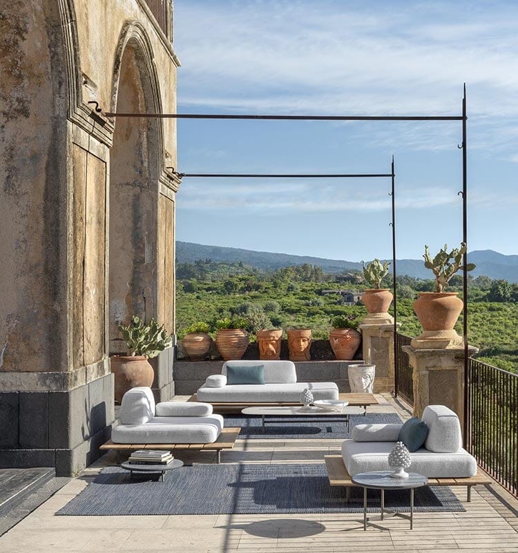 Ethimo Calipso Module S Base 120x120cm, Coussins et dossiers en sus