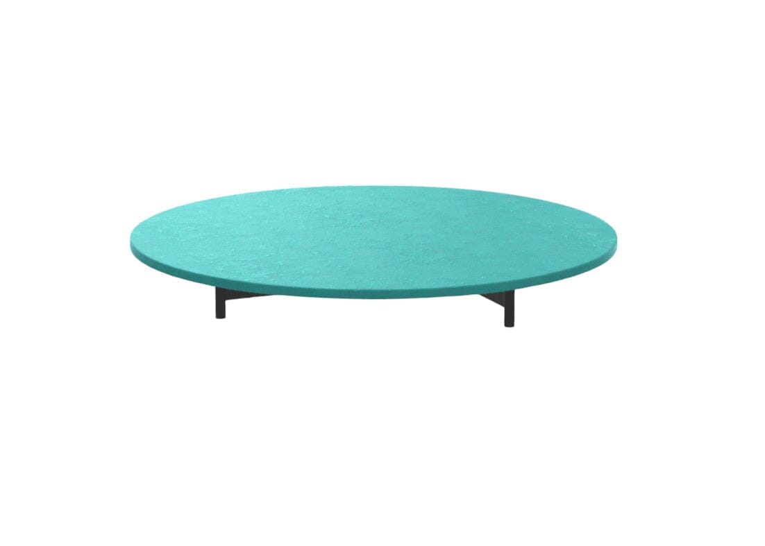 Ethimo Calipso Table ronde Ø53cm H:7cm Dark Grey Enamelled Lava Stone Acquamarina