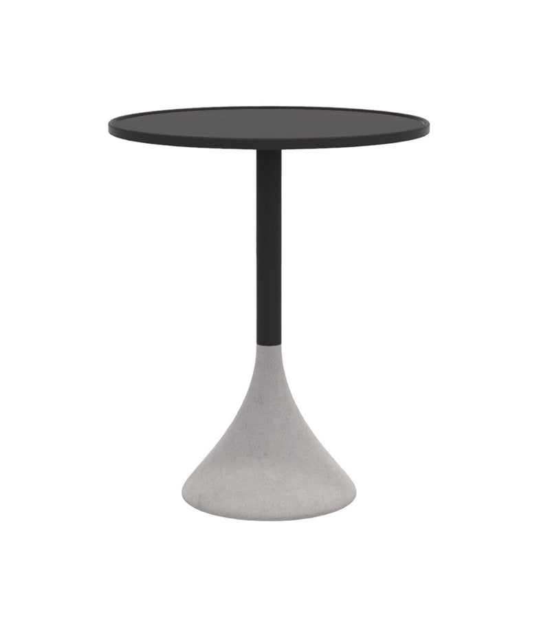 Ethimo Concreto Table Ø60cm H:74cm Dark Grey Laminato Intense Black 