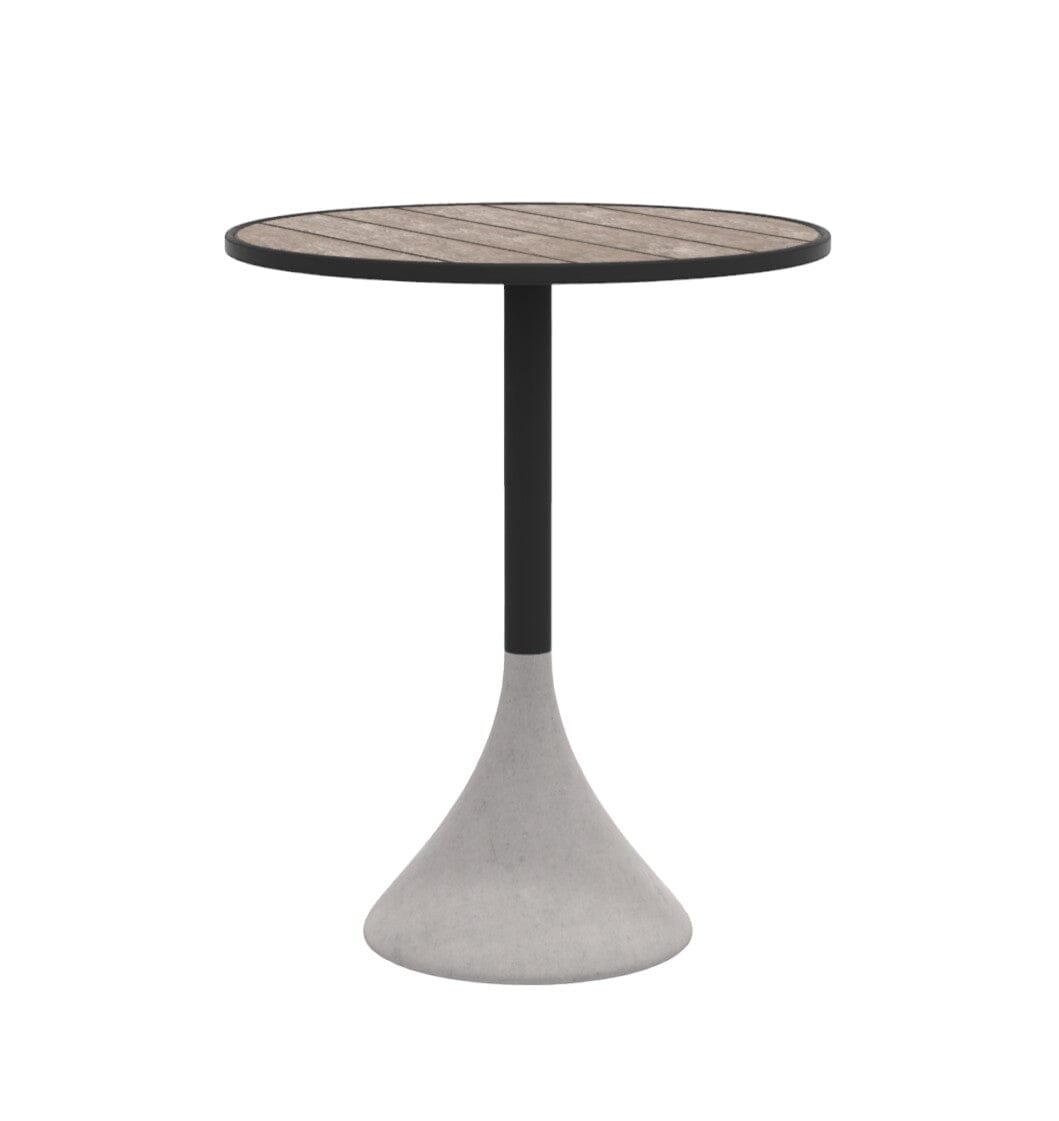 Ethimo Concreto Table Ø60cm H:74cm Dark Grey Pickled Teak