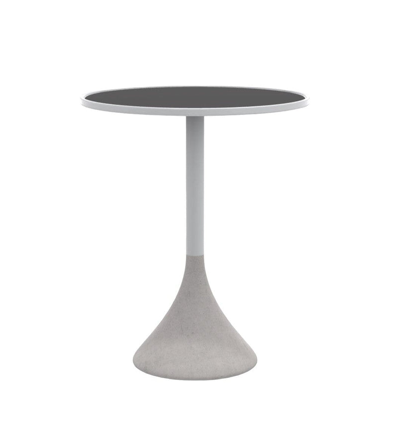 Ethimo Concreto Table Ø60cm H:74cm Warm white Laminato Intense Black 