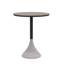 Ethimo Concreto Table Ø70cm H:74 Dark Grey Pickled Teak 