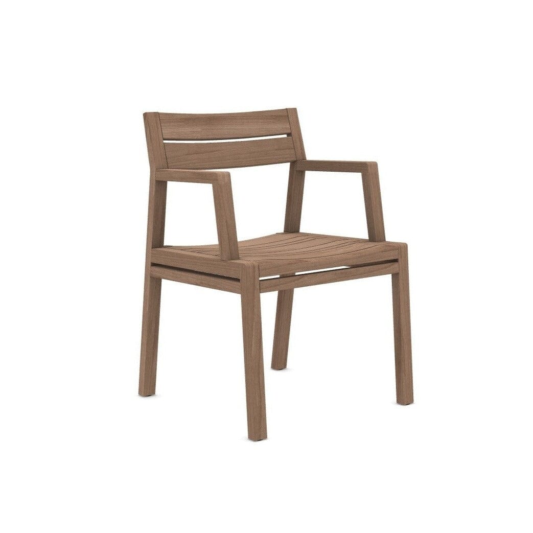 Ethimo Costes Fauteuil repas, Coussin en sus Natural Teak