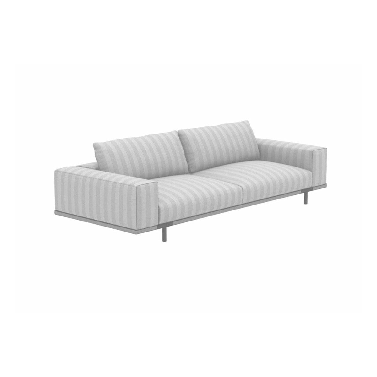 Ethimo Costiera Canapé XL Alu Limestone White + Teak Nature White