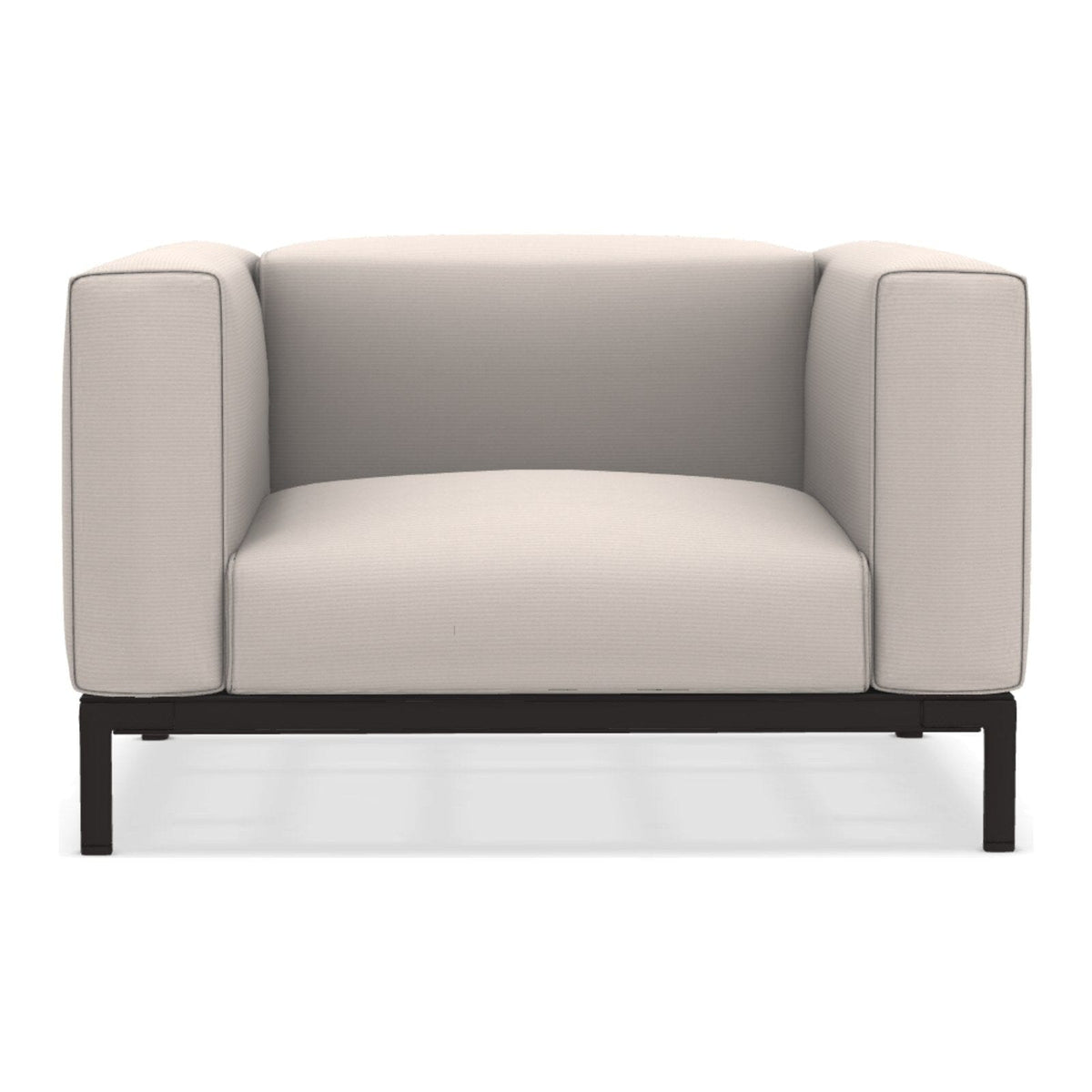 Ethimo Costiera Fauteuil Club lounge XL Alu Carbon Nature White