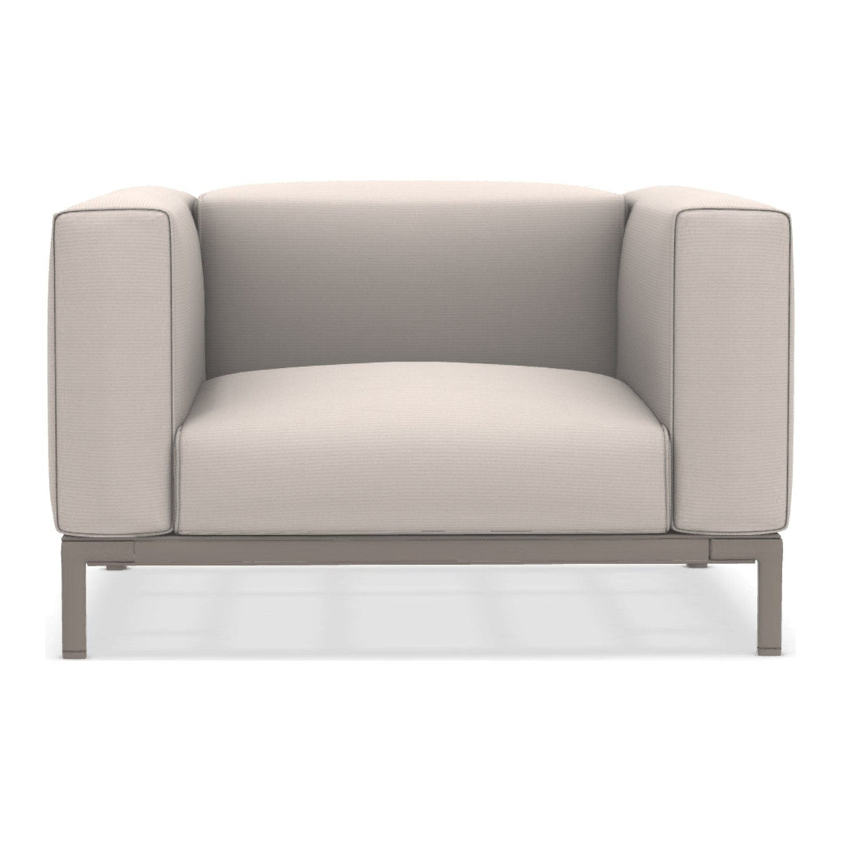 Ethimo Costiera Fauteuil Club lounge XL Alu Silver Nature White